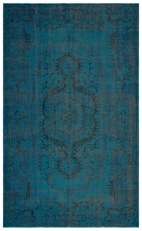 Atina Turquoise Vintage Wool Handmade Area Rug 6'1" x 9'9"