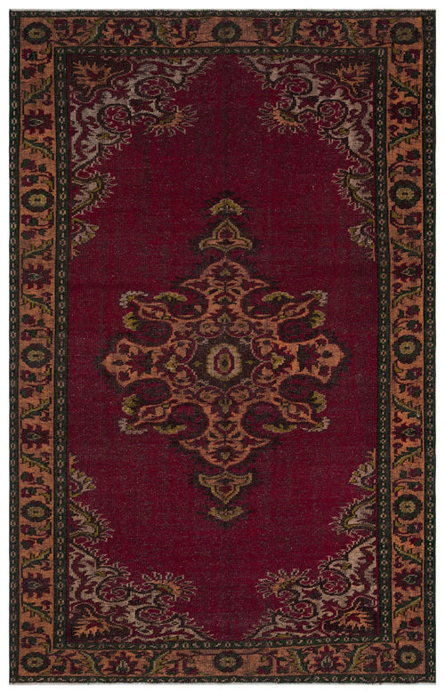 Atina Red Classic Wool Handmade Area Rug 6'3" x 9'11"