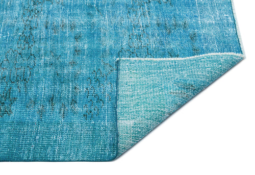 Atina Turquoise Vintage Wool Handmade Area Rug 6'0" x 8'10"
