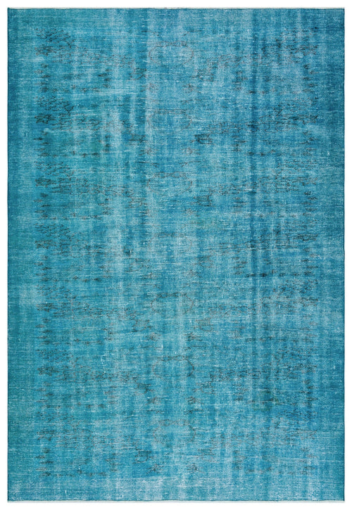 Atina Turquoise Vintage Wool Handmade Area Rug 6'0" x 8'10"
