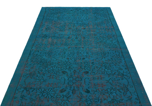 Atina Turquoise Vintage Wool Handmade Area Rug 4'10" x 7'10"