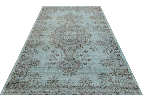 Atina Blue Vintage Wool Handmade Area Rug 5'5" x 9'2"