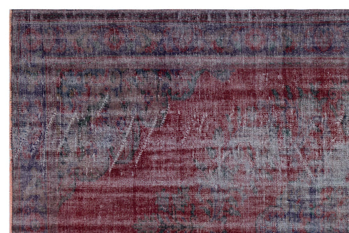 Atina Red Vintage Wool Handmade Area Rug 6'5" x 9'5"
