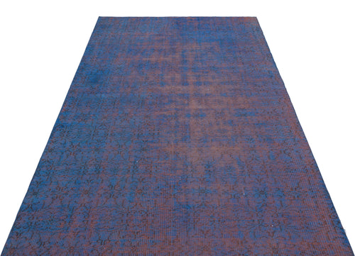 Atina Purple Vintage Wool Handmade Area Rug 4'10" x 8'4"