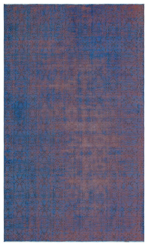 Atina Purple Vintage Wool Handmade Area Rug 4'10" x 8'4"