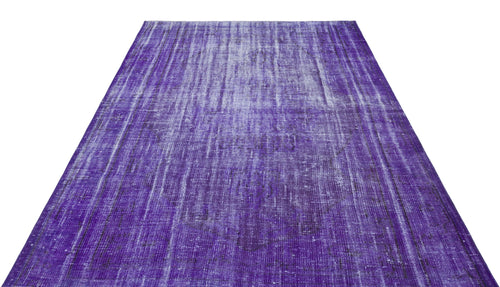 Atina Purple Vintage Wool Handmade Area Rug 6'0" x 8'5"
