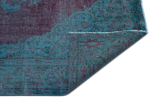 Atina Turquoise Vintage Wool Handmade Area Rug 5'6" x 9'8"