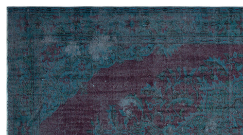 Atina Turquoise Vintage Wool Handmade Area Rug 5'6" x 9'8"