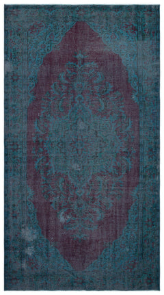 Atina Turquoise Vintage Wool Handmade Area Rug 5'6" x 9'8"