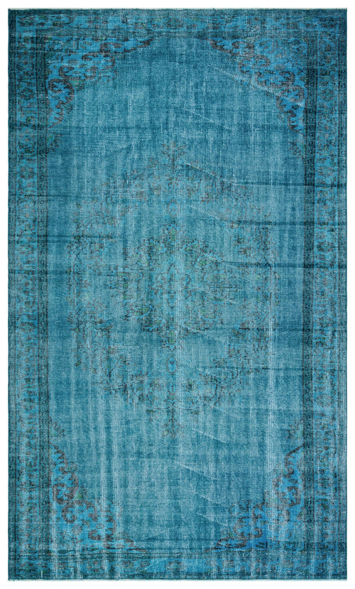 Atina Turquoise Vintage Wool Handmade Area Rug 5'9" x 9'8"
