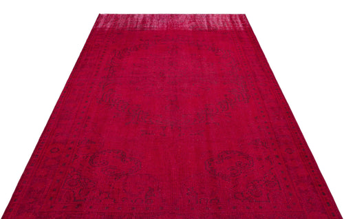 Atina Red Vintage Wool Handmade Area Rug 5'7" x 9'1"