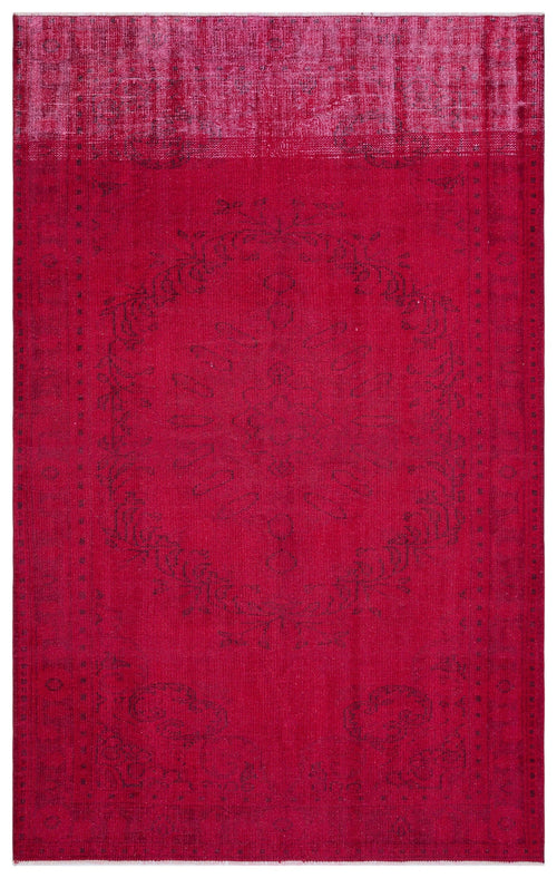 Atina Red Vintage Wool Handmade Area Rug 5'7" x 9'1"