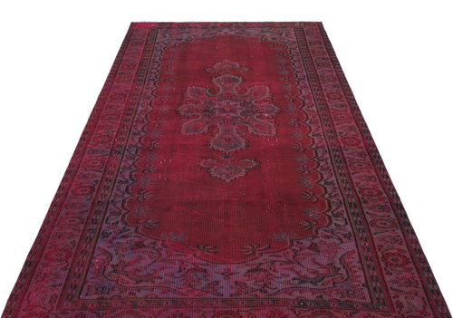 Atina Red Vintage Wool Handmade Area Rug 5'2" x 8'4"