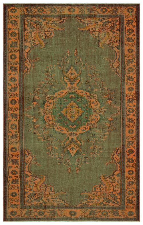 Atina Brown Vintage Wool Handmade Area Rug 5'9" x 9'4"