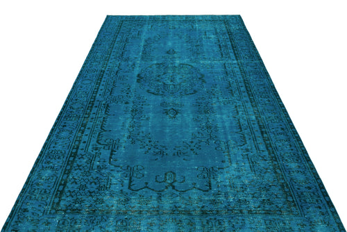 Atina Turquoise Vintage Wool Handmade Area Rug 5'7" x 8'7"