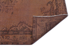 Atina Brown Classic Wool Handmade Area Rug 5'1" x 8'9"