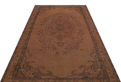 Atina Brown Classic Wool Handmade Area Rug 5'1" x 8'9"