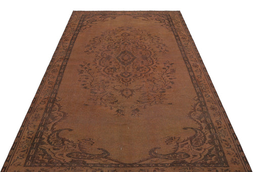 Atina Brown Classic Wool Handmade Area Rug 5'1" x 8'9"