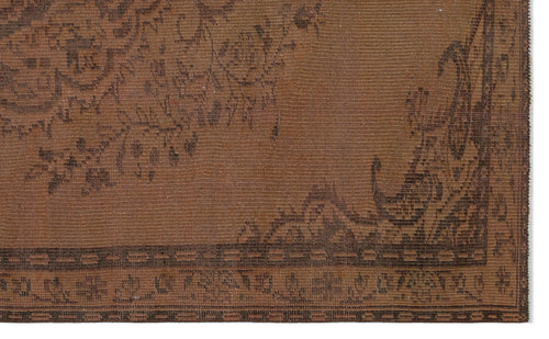 Atina Brown Classic Wool Handmade Area Rug 5'1" x 8'9"