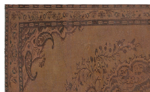 Atina Brown Classic Wool Handmade Area Rug 5'1" x 8'9"