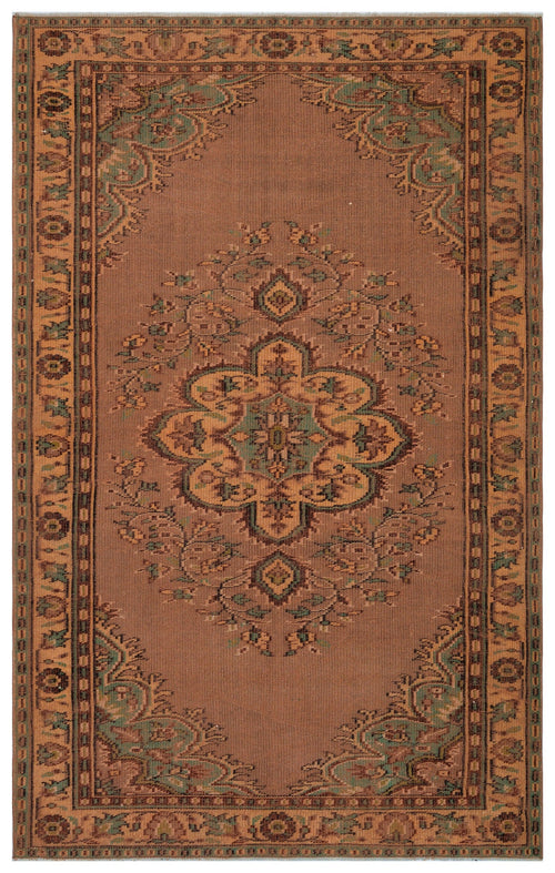 Atina Orange Vintage Wool Handmade Area Rug 5'8" x 9'0"