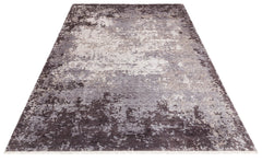 Modern Viscose Rug - Handmade Grey Area Rug with Soft Texture & Easy Clean