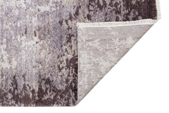 Modern Viscose Rug - Handmade Grey Area Rug with Soft Texture & Easy Clean
