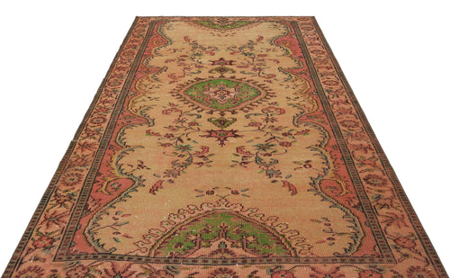 Atina Cream Vintage Wool Handmade Area Rug 5'11" x 9'7"