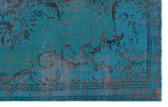 Atina Turquoise Vintage Wool Handmade Area Rug 5'2" x 8'2"