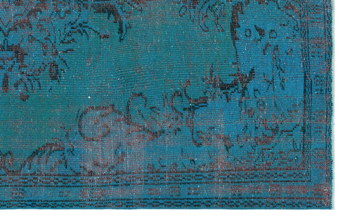 Atina Turquoise Vintage Wool Handmade Area Rug 5'2" x 8'2"