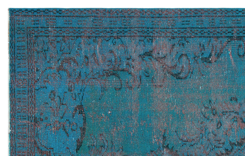Atina Turquoise Vintage Wool Handmade Area Rug 5'2" x 8'2"