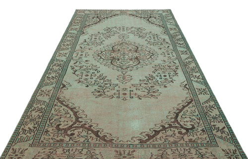 Atina Beige Vintage Wool Handmade Area Rug 5'7" x 9'0"