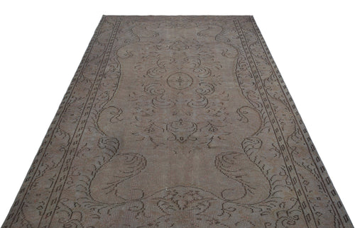 Atina Grey Vintage Wool Handmade Area Rug 5'7" x 9'5"