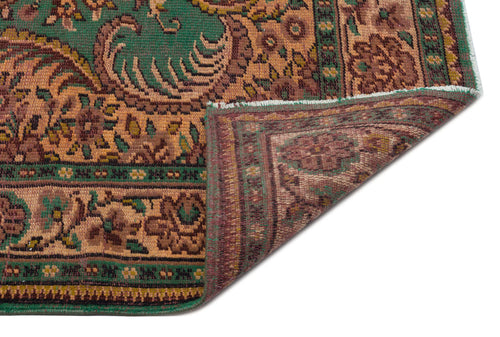 Atina Green Classic Wool Handmade Area Rug 6'0" x 9'3"