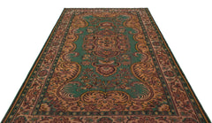 Atina Green Classic Wool Handmade Area Rug 6'0" x 9'3"