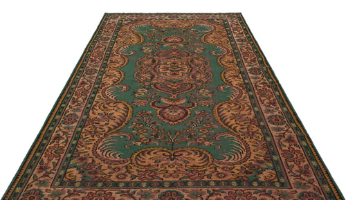 Atina Green Classic Wool Handmade Area Rug 6'0" x 9'3"