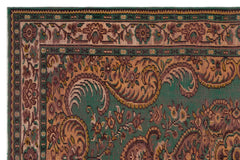 Atina Green Classic Wool Handmade Area Rug 6'0" x 9'3"