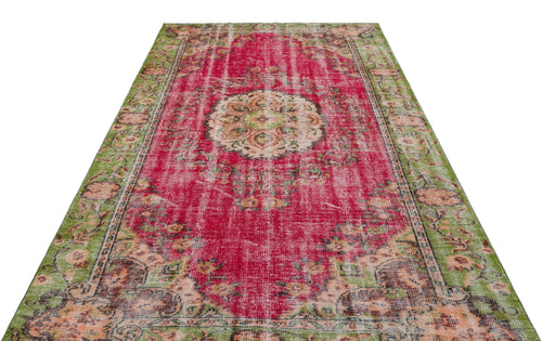 Atina Red Vintage Wool Handmade Area Rug 5'9" x 9'6"