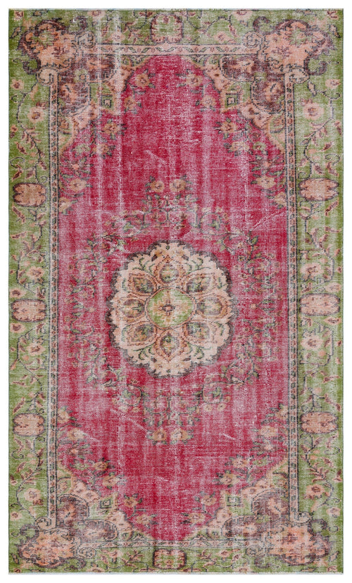 Atina Red Vintage Wool Handmade Area Rug 5'9" x 9'6"