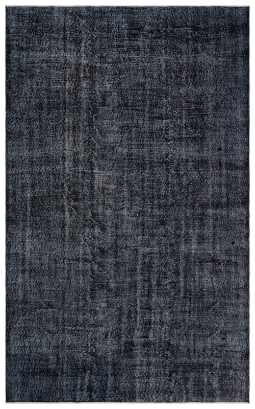 Atina Black Vintage Wool Handmade Area Rug 6'5" x 10'6"