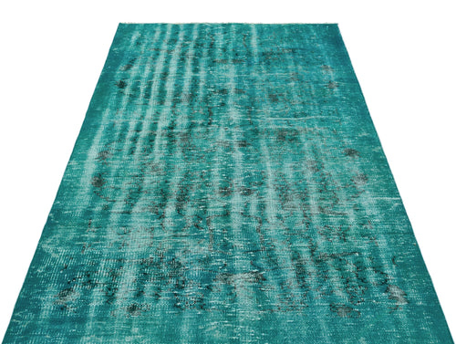 Atina Turquoise Vintage Wool Handmade Area Rug 4'0" x 6'11"