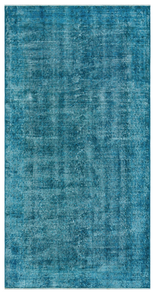 Atina Turquoise Vintage Wool Handmade Area Rug 3'8" x 7'2"