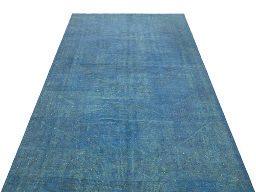 Atina Blue Vintage Wool Handmade Area Rug 5'3" x 8'5"