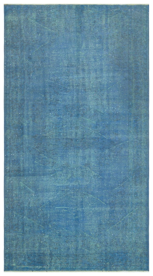 Atina Blue Vintage Wool Handmade Area Rug 5'3" x 8'5"