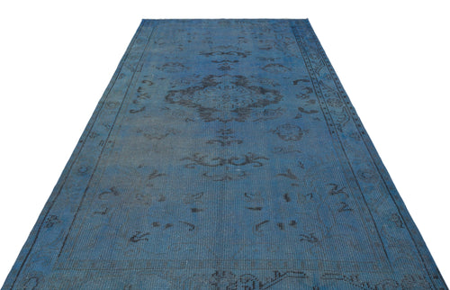Atina Blue Vintage Wool Handmade Area Rug 5'7" x 9'0"