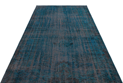 Atina Blue Vintage Wool Handmade Area Rug 5'3" x 9'1"