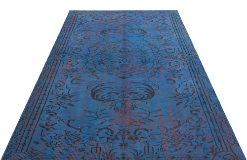 Atina Blue Vintage Wool Handmade Area Rug 5'3" x 8'0"