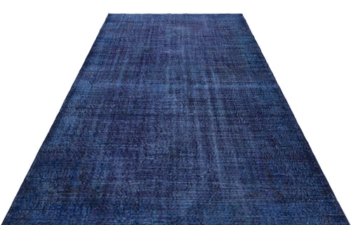 Atina Blue Vintage Wool Handmade Area Rug 5'8" x 9'4"