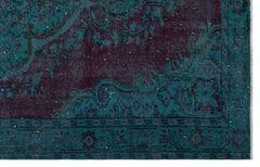 Atina Turquoise Vintage Wool Handmade Area Rug 5'9" x 8'11"