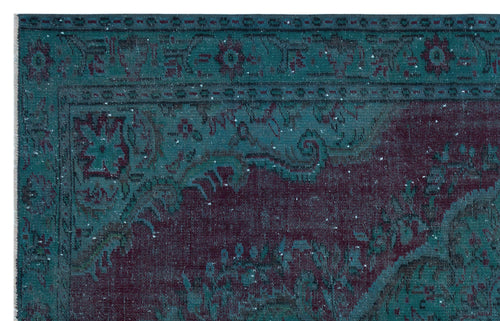 Atina Turquoise Vintage Wool Handmade Area Rug 5'9" x 8'11"